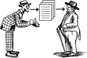 Communicating via a document (Portions of this image courtesy of Briar Press www.briarpress.org)